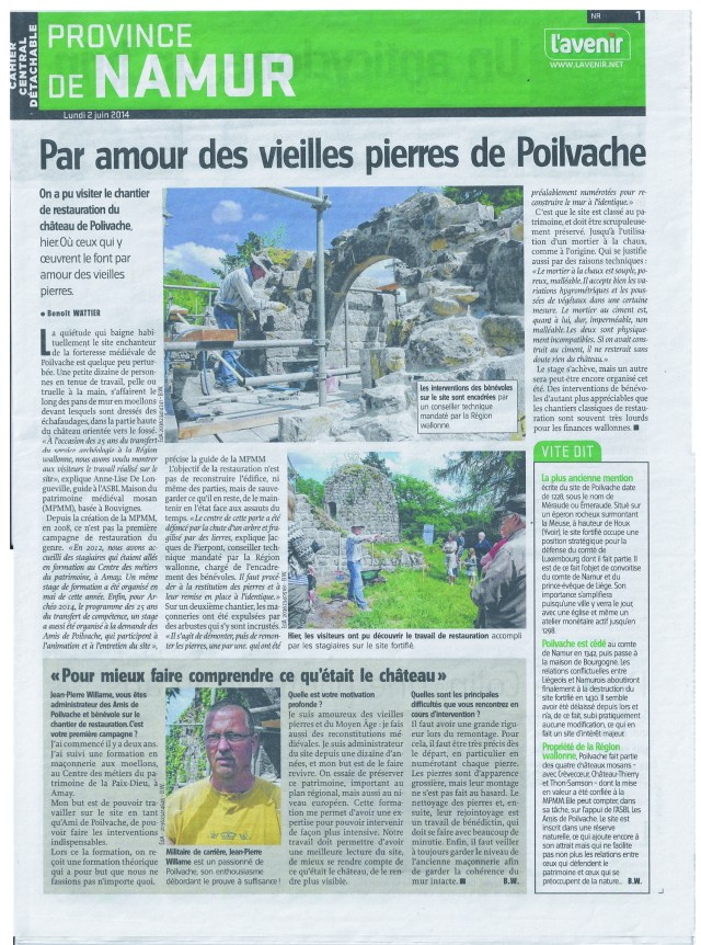 Lavenir 020614 Poilvache chantier