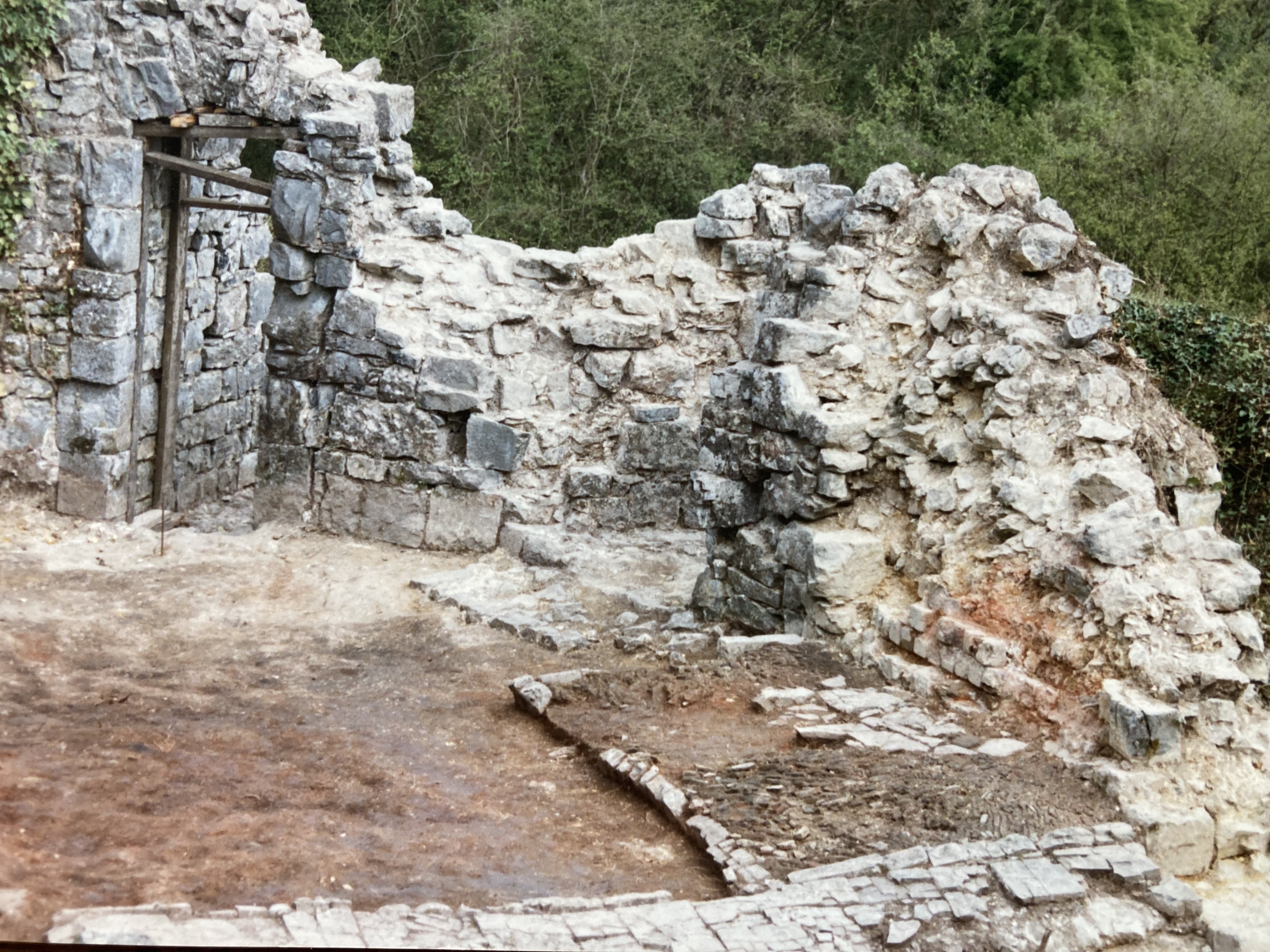 piece habitation chateau fouilles sole cheminee